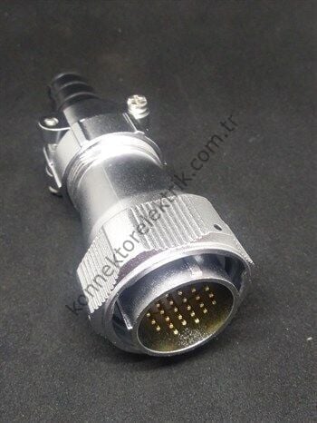 WEIPU WY28J26TE 26 Pin IP67 Metal Kasa Bayonet Kablo Tipi Erkek Su Geçirmez Konnektör