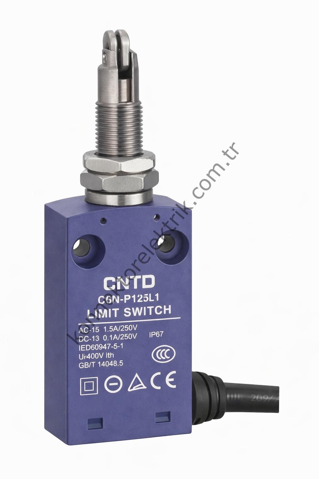 CNTD C6N-P125-L2 Serisi 2 Metre Kablolu Plastik Gövde Limit Switch