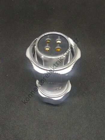 WY24K4TE IP67 Metal Bayonet Kablo Tipi Konnektör