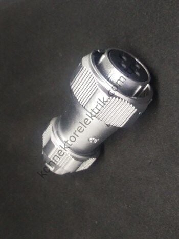 WEIPU WY24K4TE 4 Pin IP67 Metal Kasa Bayonet Kablo Tipi Dişi Su Geçirmez Konnektör