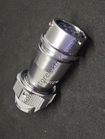WEIPU WY20K7ZE 7 Pin IP67 Metal Kasa Bayonet Karşıt Kablo Tipi Dişi Su Geçirmez Konnektör