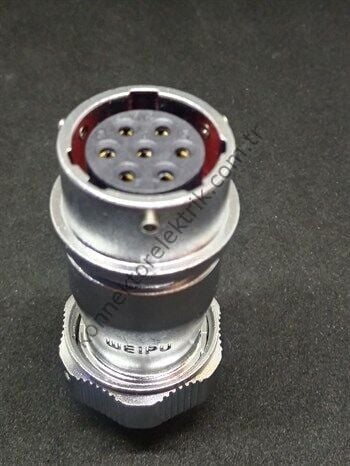 WEIPU WY20K7ZE 7 Pin IP67 Metal Kasa Bayonet Karşıt Kablo Tipi Dişi Su Geçirmez Konnektör