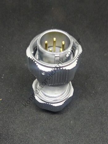 WY20J5TE IP67 Metal Bayonet Kablo Tipi Konnektör