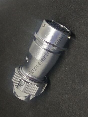 WEIPU WY20K12ZE 12 Pin IP67 Metal Kasa Bayonet Karşıt Kablo Tipi Dişi Su Geçirmez Konnektör