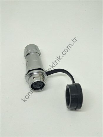 WEIPU SF1211/S2 2 Pin IP67 Metal Kasa Karşıt Kablo Tipi Dişi Su Geçirmez Konnektör