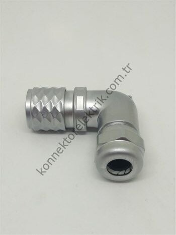 SF1214/P2 IP67 Metal 90° Açılı Kablo Tipi Konnektör