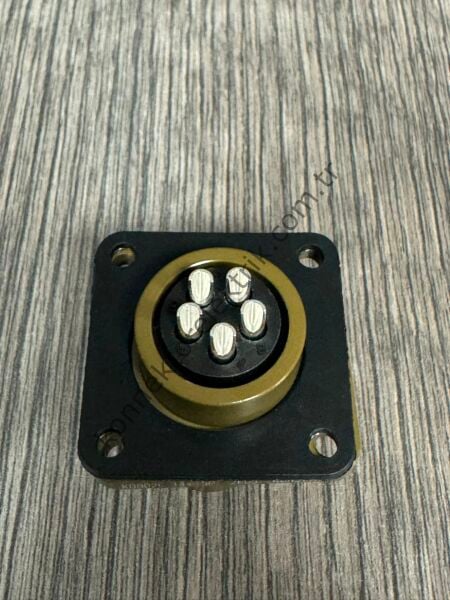 KUKDONG KDB02E 14S-5P 5 Pin Metal Kasa Bayonet Panel Tipi Erkek Askeri Konnektör