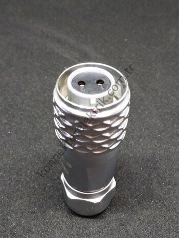 WEIPU SF1210/S2 2 Pin IP67 Metal Kasa Kablo Tipi Dişi Su Geçirmez Konnektör