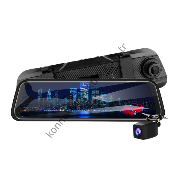 EXPOTECH EX-CR57DVR 4K Ön ve Arka Kameralı Araç İçi Dikiz Aynası DVR (Dash Cam)