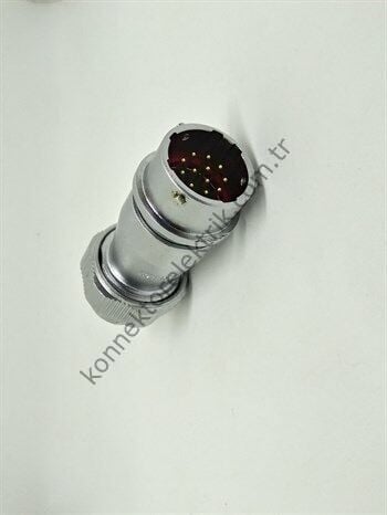 WEIPU WY20J12ZE 12 Pin IP67 Metal Kasa Bayonet Karşıt Kablo Tipi Erkek Su Geçirmez Konnektör