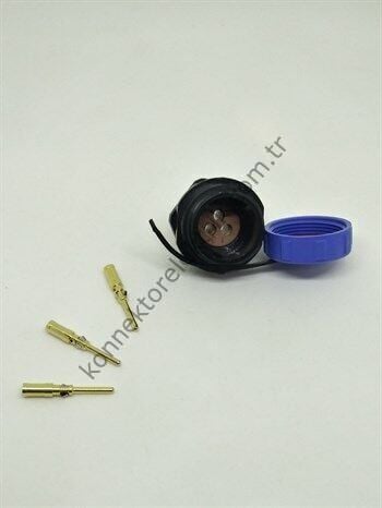 WEIPU SP1712/P3 3 Pin Sıkmalı (Crimp Contact) IP68 Plastik Kasa Panel Tipi Erkek Su Geçirmez Konnektör