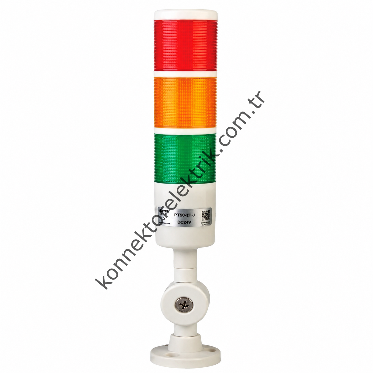 GERTA GLE-205-3-TJ2 LTE Serisi 50mm Işık (Flaşörlü Veya Sabit Yanabilen) + Buzzer + Ayarlanabilir Ayak
