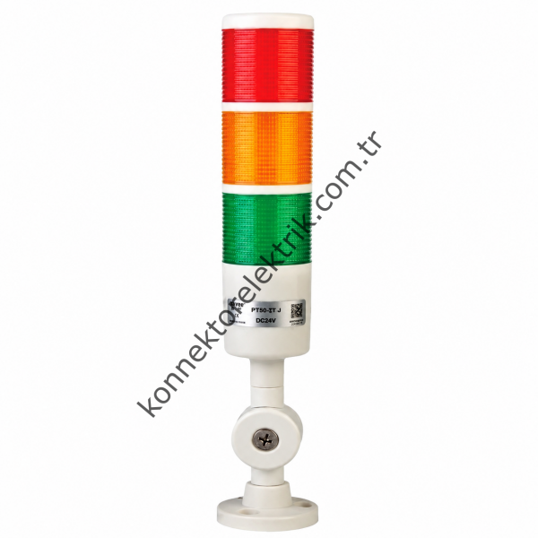 GERTA GLE-205-3-TJ2 LTE Serisi 50mm Işık (Flaşörlü Veya Sabit Yanabilen) + Buzzer + Ayarlanabilir Ayak