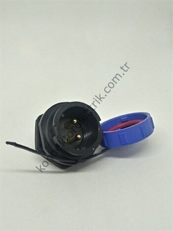 WEIPU SY2112/P2 2 Pin IP67 Plastik Kasa Bayonet Panel Tipi Erkek Su Geçirmez Konnektör